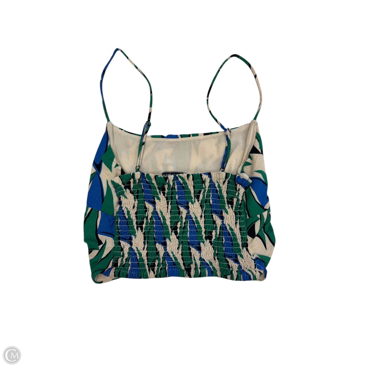 Top 2pc Short Sleeve By Zara In Blue & Green, Size: Xs