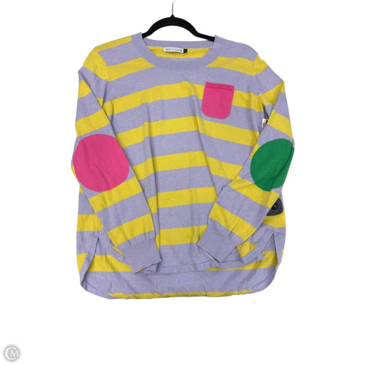 Top Long Sleeve By Clothes Mentor In Purple & Yellow, Size: L