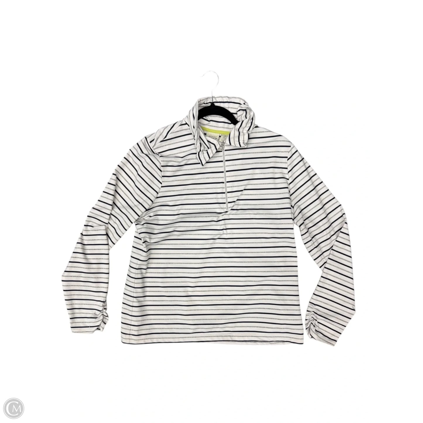 Athletic Sweatshirt Collar By Zenergy By Chicos In White, Size: 2x