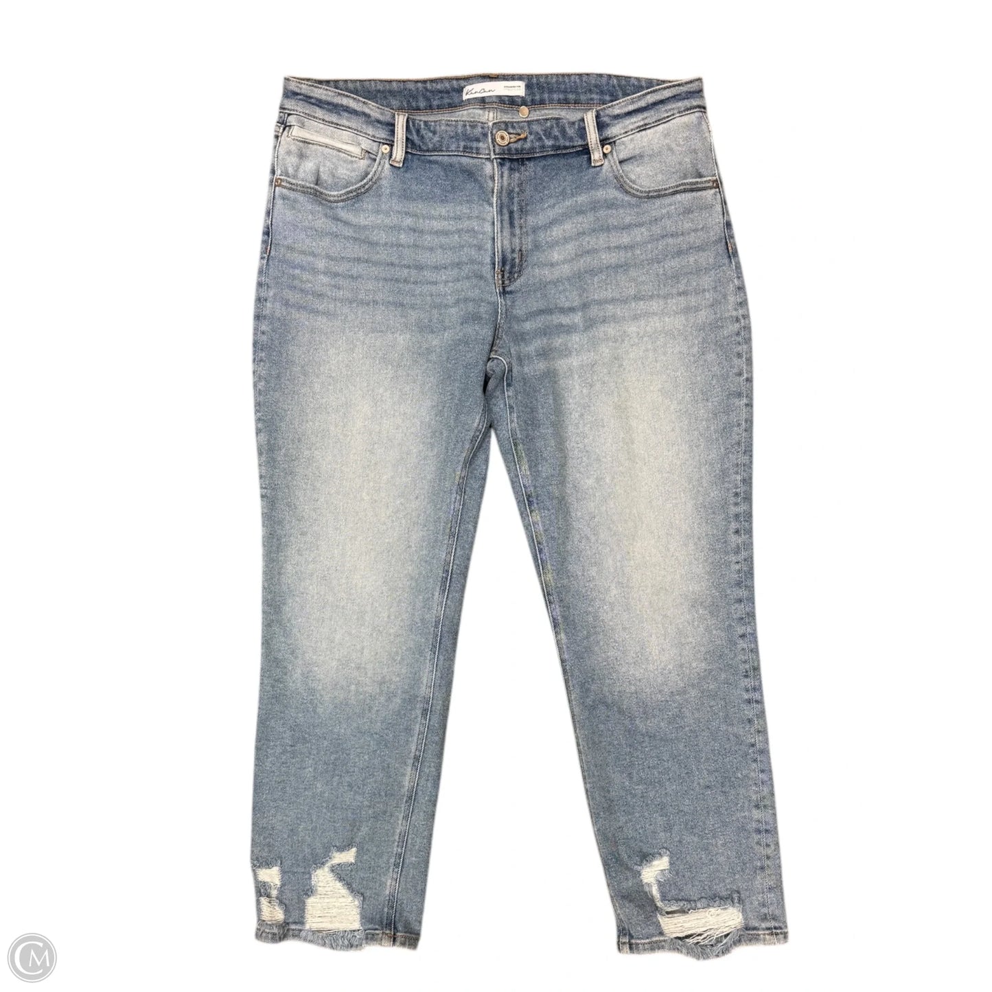 Jeans Straight By Kancan In Blue Denim, Size: 20