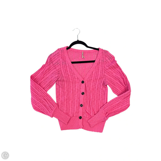Cardigan By Clothes Mentor In Pink, Size: M
