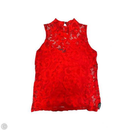 Top Sleeveless By International Concepts In Red, Size: L