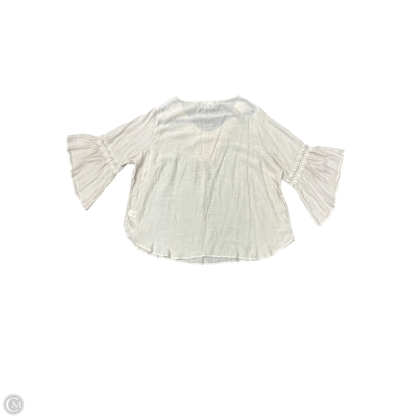 Top 3/4 Sleeve By Westport In Beige, Size: 3x