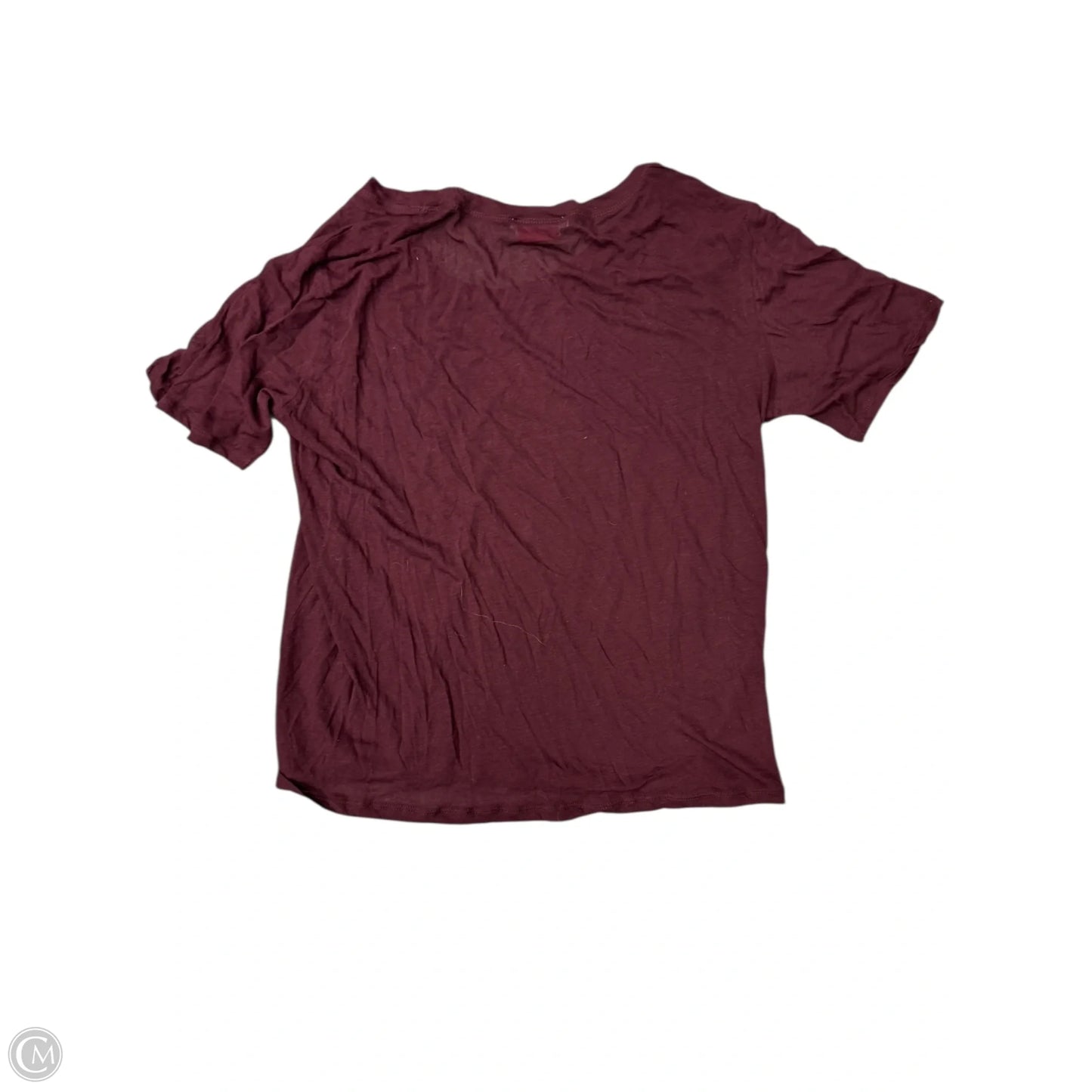 Top Short Sleeve By Zara In Maroon, Size: M