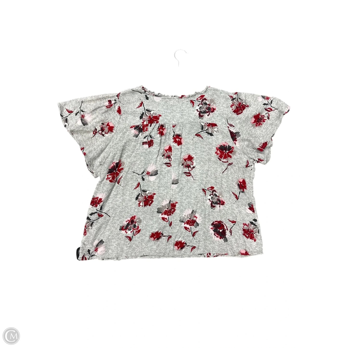 Top Short Sleeve By Maurices In Grey, Size: 2x