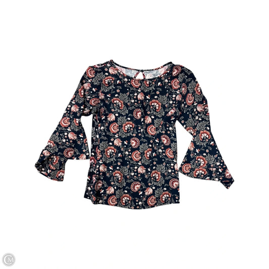 Top 3/4 Sleeve By Loft In Navy, Size: Xs