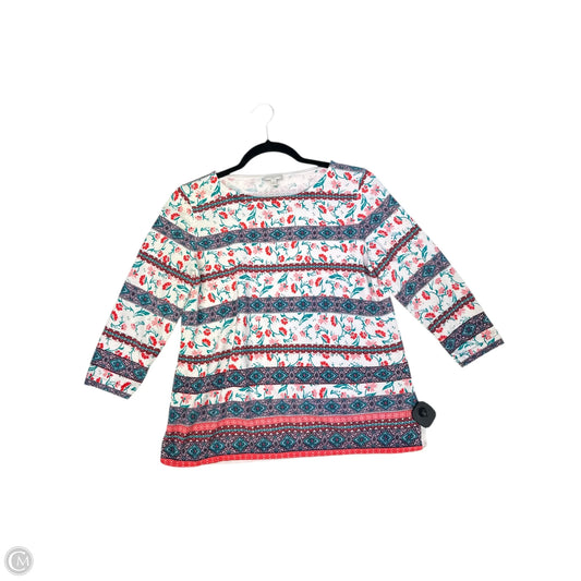 Top 3/4 Sleeve By Talbots In Floral Print, Size: Sp