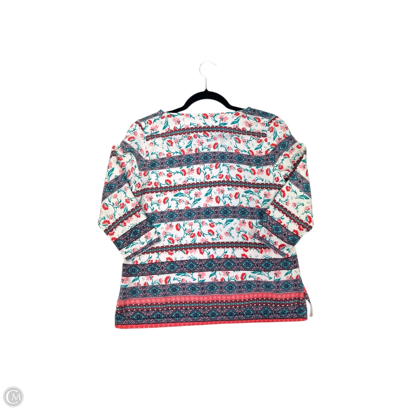 Top 3/4 Sleeve By Talbots In Floral Print, Size: Sp