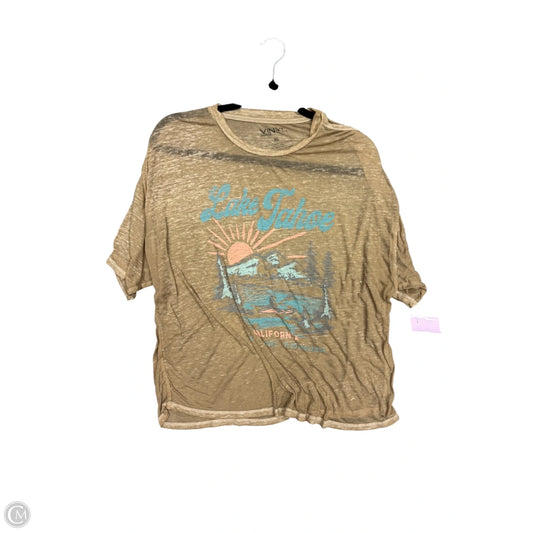 Top Short Sleeve By Clothes Mentor In Brown, Size: Xl