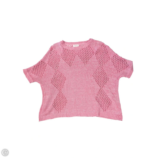 Sweater Short Sleeve By Fate In Pink, Size: M