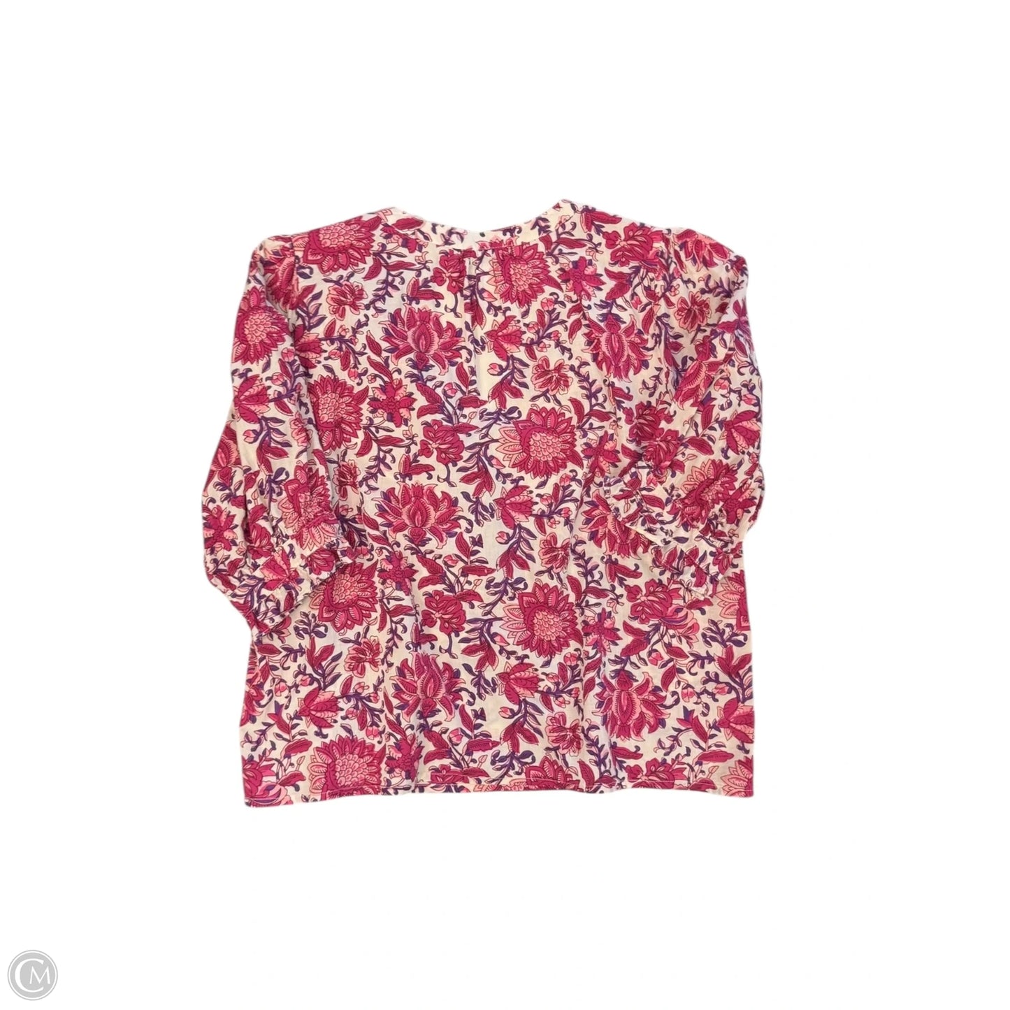 Top 3/4 Sleeve By Evereve In Pink, Size: L
