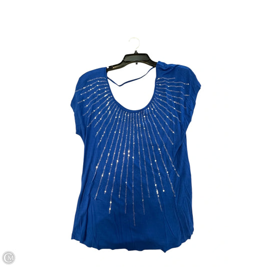 Top Short Sleeve By Daytrip In Blue, Size: M