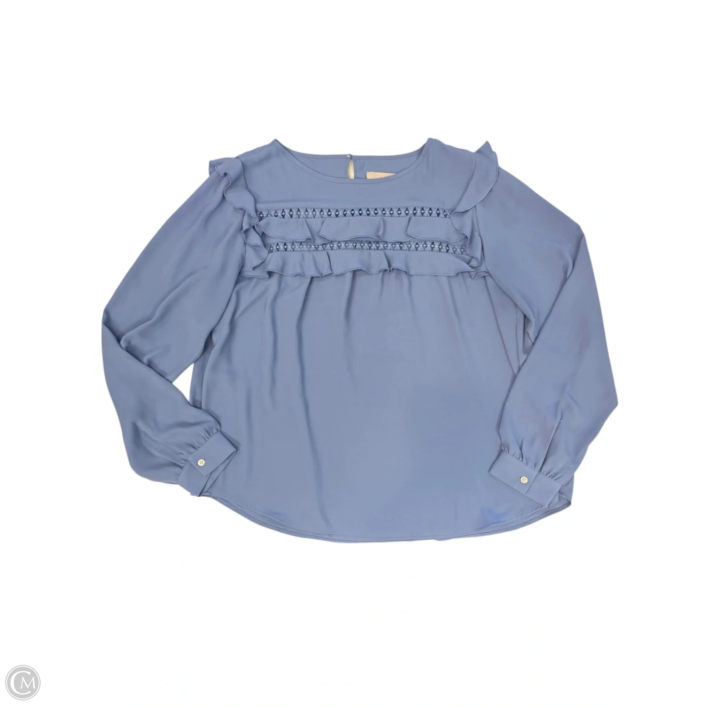Top Long Sleeve By Loft In Blue, Size: M