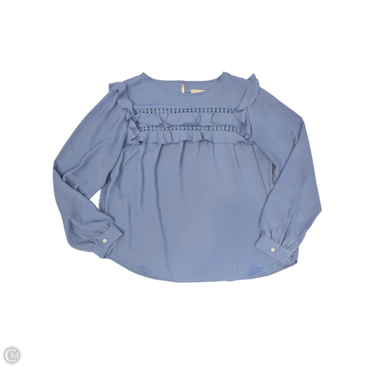 Top Long Sleeve By Loft In Blue, Size: M