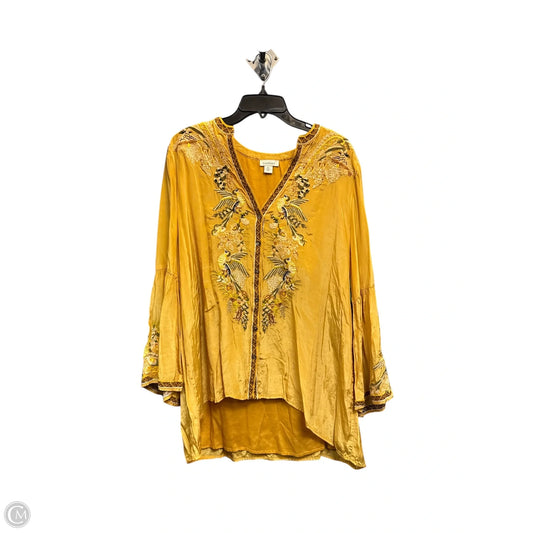 Blouse Long Sleeve By Sundance In Yellow, Size: Xl