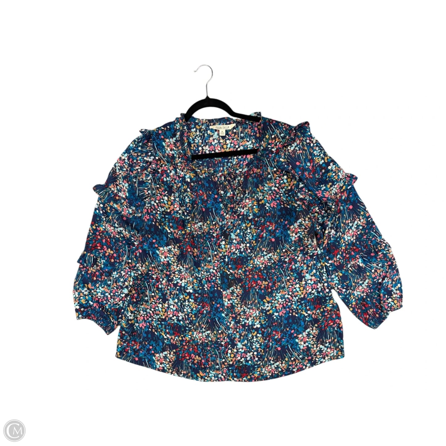 Blouse 3/4 Sleeve By The Pioneer Woman In Blue, Size: Xl