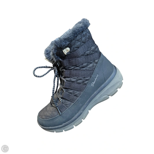 Boots Ankle Flats By Skechers In Navy, Size: 7
