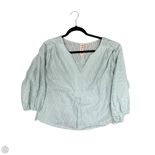 Top 3/4 Sleeve By Dolan Left Coast In Aqua, Size: M