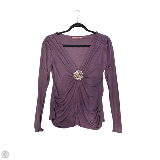 Top Long Sleeve By Velvet In Purple, Size: M