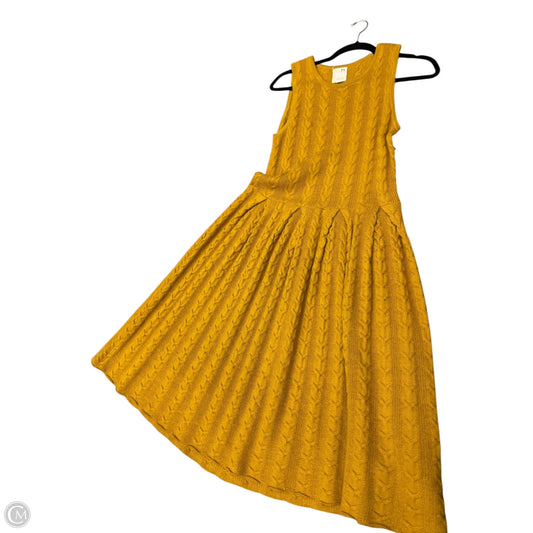 Dress Casual Midi By Far Away In Yellow, Size: 6
