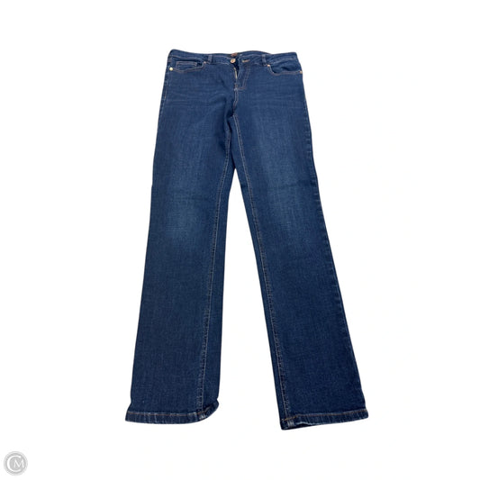 Jeans Straight By F&f In Blue Denim, Size: 10