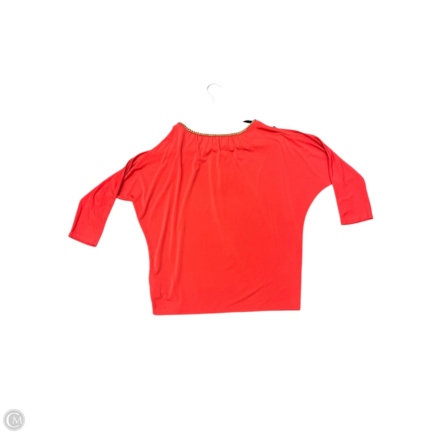 Top 3/4 Sleeve Designer By Michael Kors In Red, Size: M