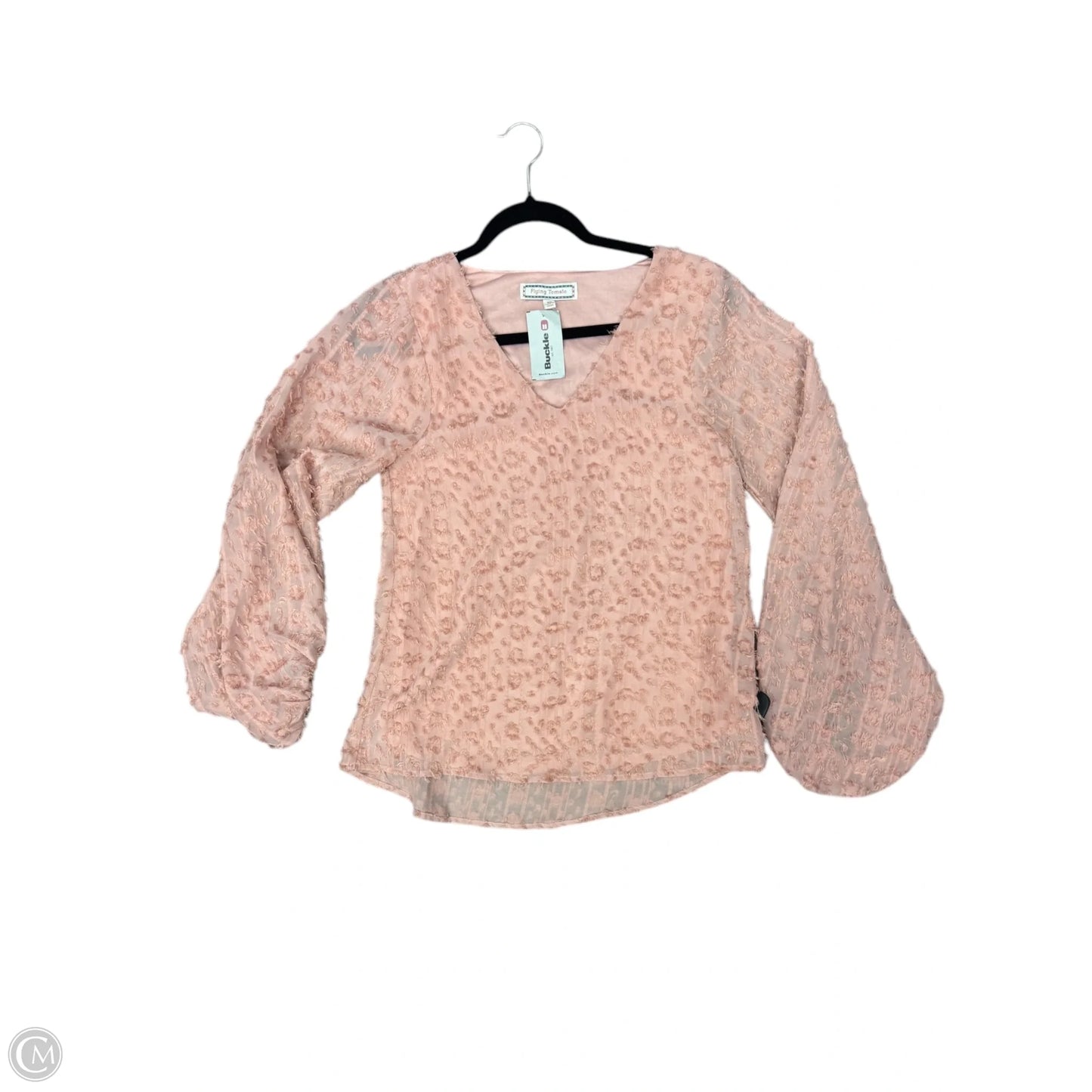 Top Long Sleeve By Flying Tomato In Pink, Size: Xs