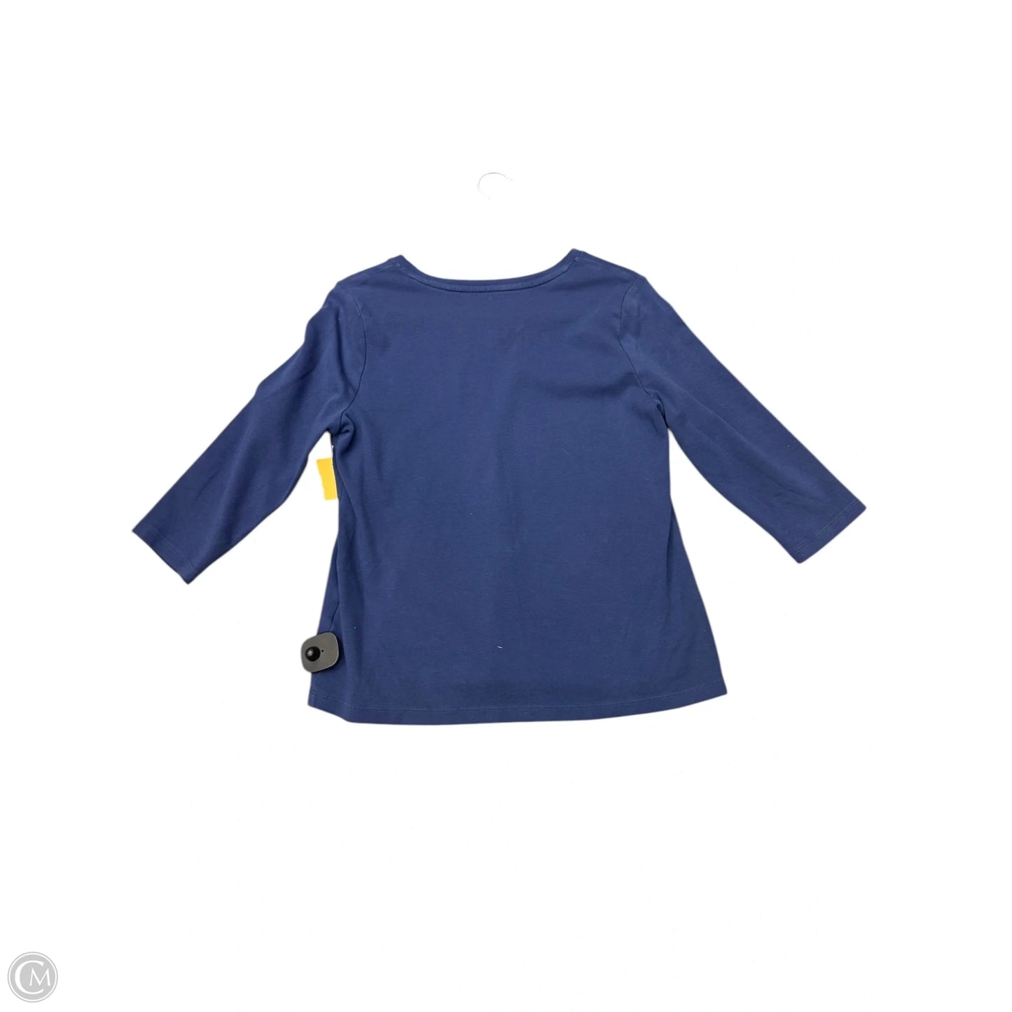 Top 3/4 Sleeve By Studio Works In Blue, Size: M