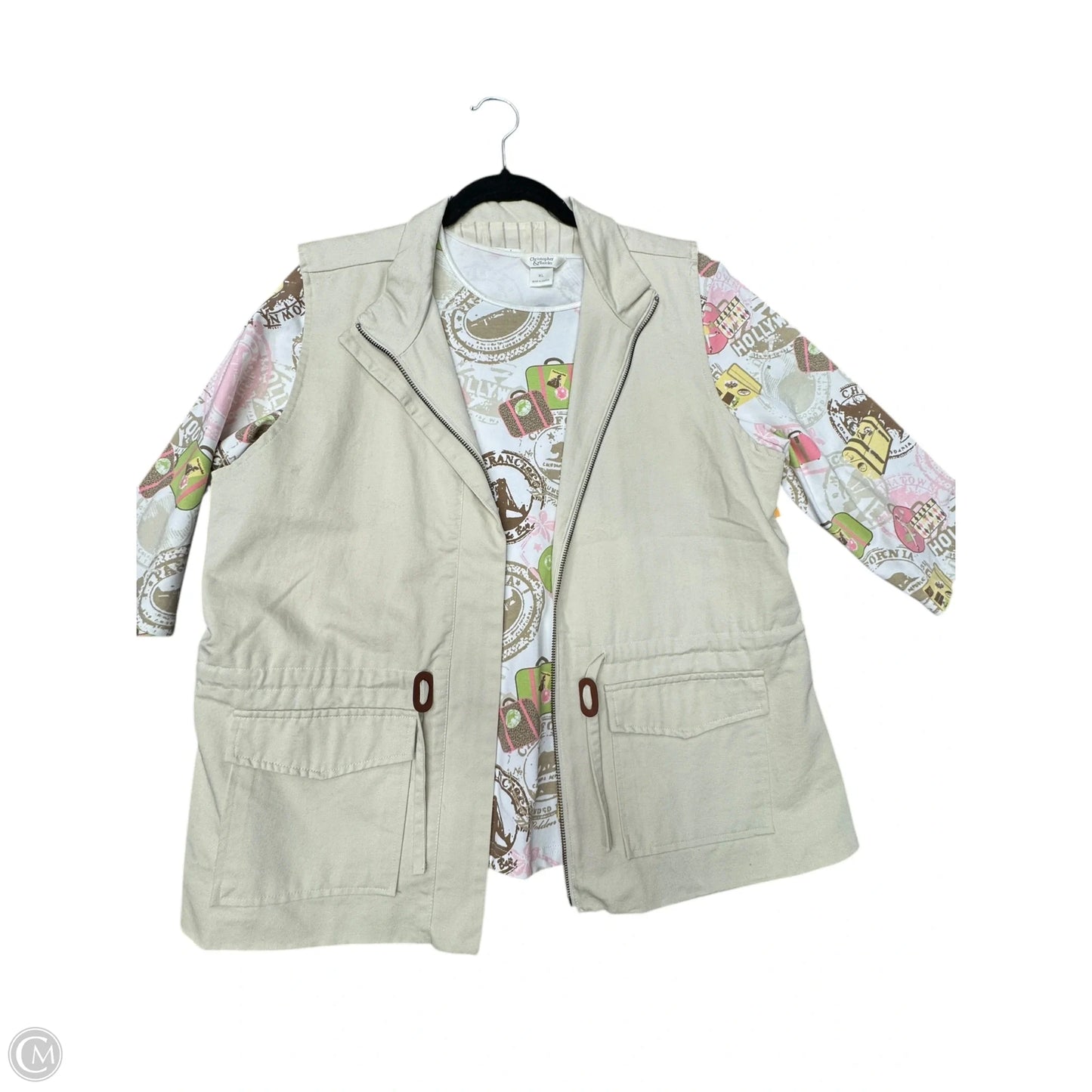 Top 2pc 3/4 Sleeve By Christopher And Banks In White, Size: Xl