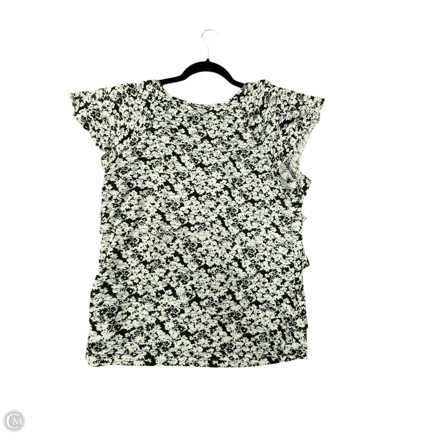 Top Short Sleeve By Clothes Mentor In Black & White, Size: Xlp