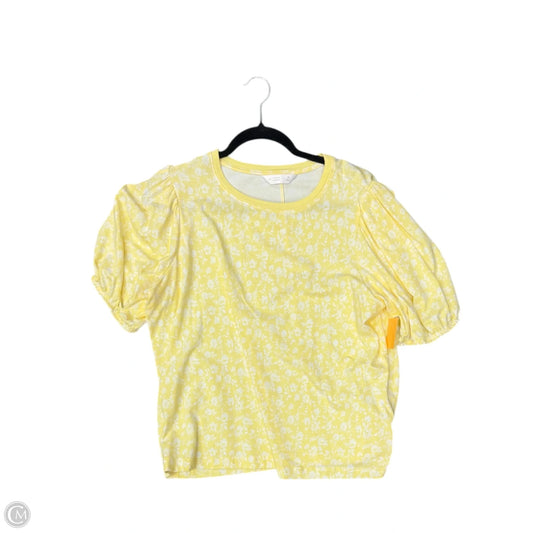 Top Short Sleeve By Clothes Mentor In Yellow, Size: Xl
