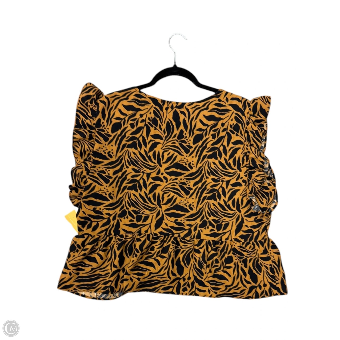 Top Short Sleeve By Clothes Mentor In Yellow, Size: Xl
