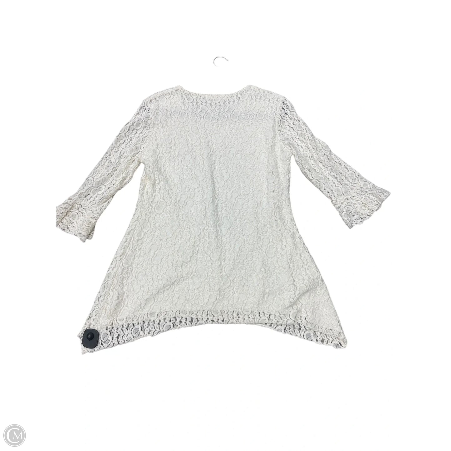Tunic 3/4 Sleeve By Indigo Soul In White, Size: L