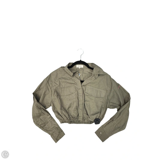 Top Long Sleeve By Love Notes In Green, Size: S