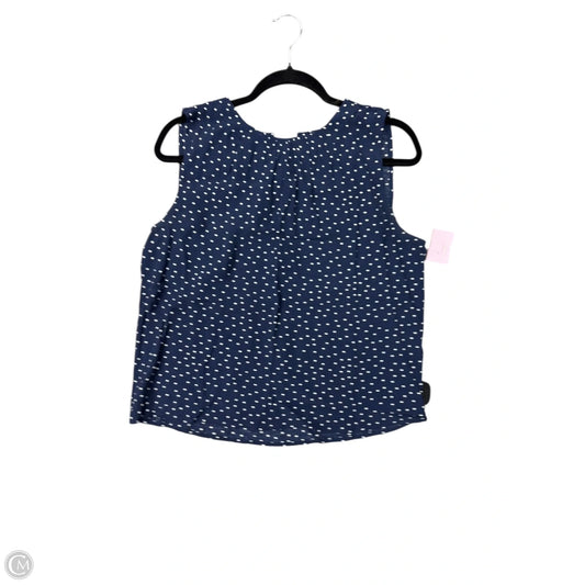 Top Sleeveless By Loft In Navy, Size: S