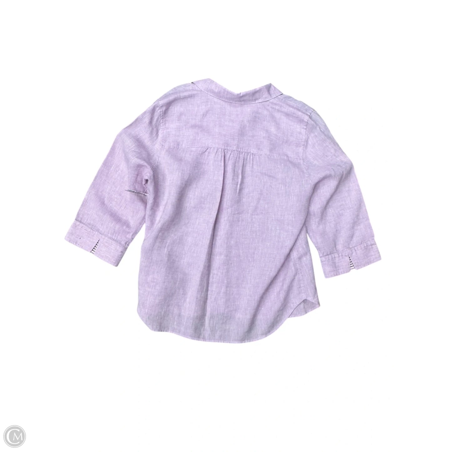 Top 3/4 Sleeve By Chicos In Purple, Size: 2x
