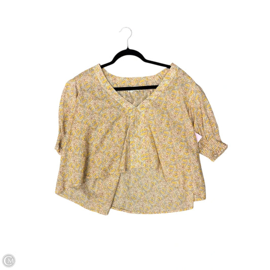 Top Short Sleeve By Urban Outfitters In Yellow, Size: Sp