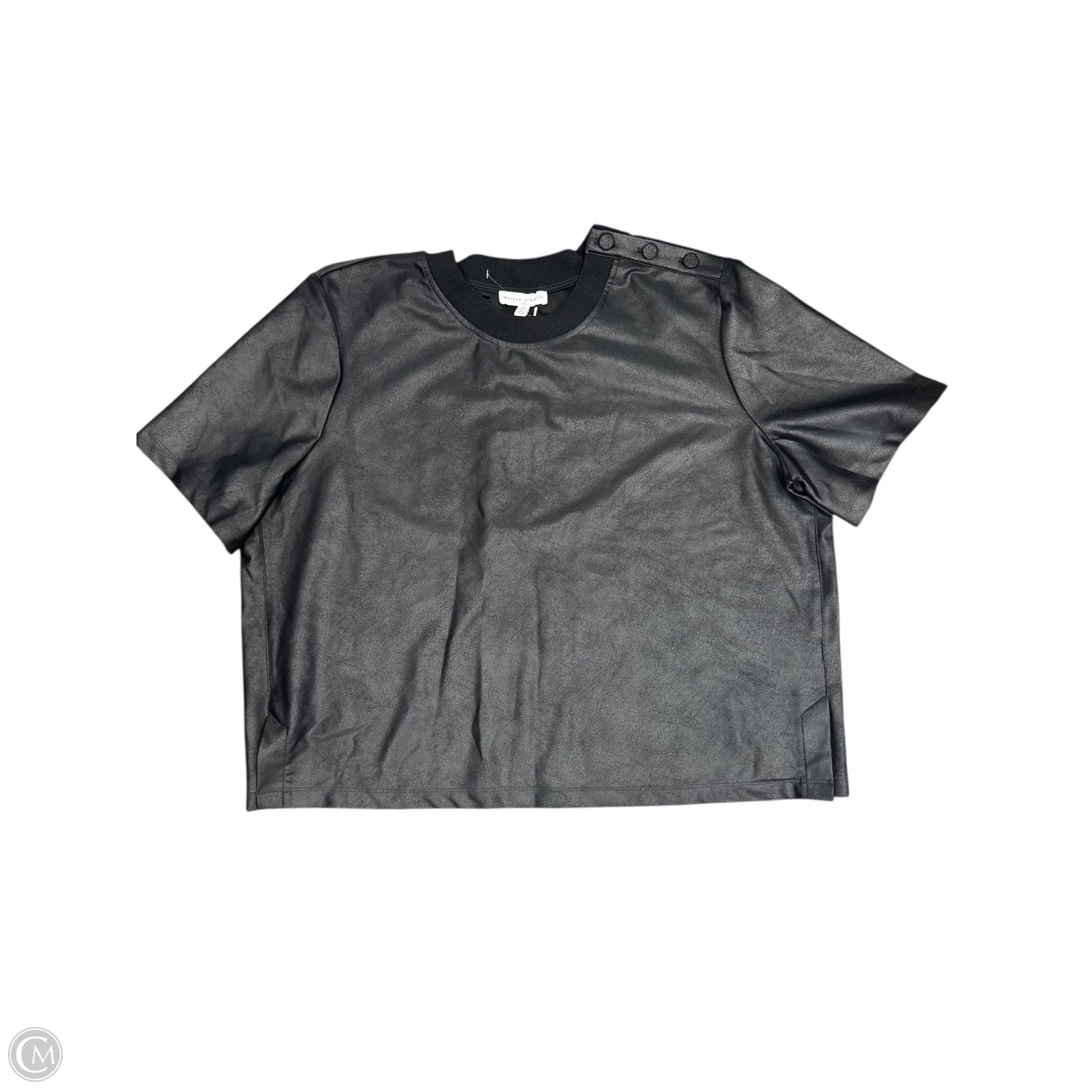 Top Short Sleeve By Maison Damelie In Black, Size: Xl