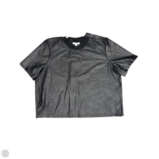 Top Short Sleeve By Maison Damelie In Black, Size: Xl