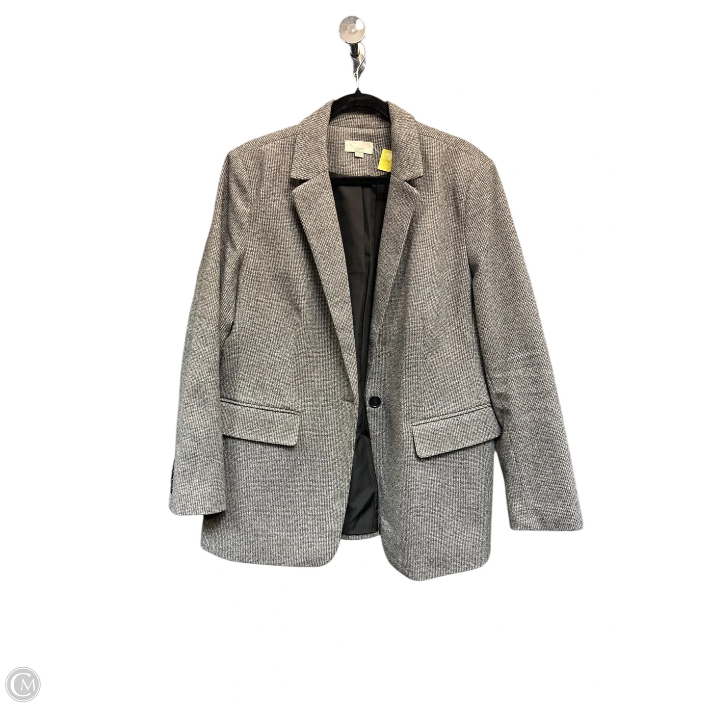 Blazer By Loft In Grey & White, Size: 18