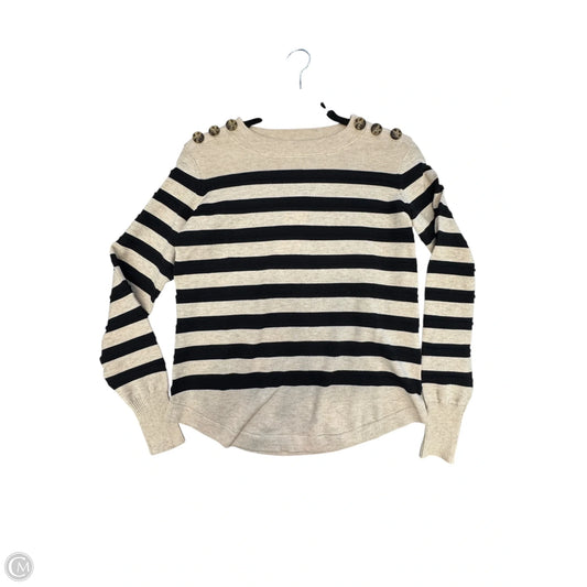 Top Long Sleeve By Liz Claiborne In Black & Cream, Size: Xs