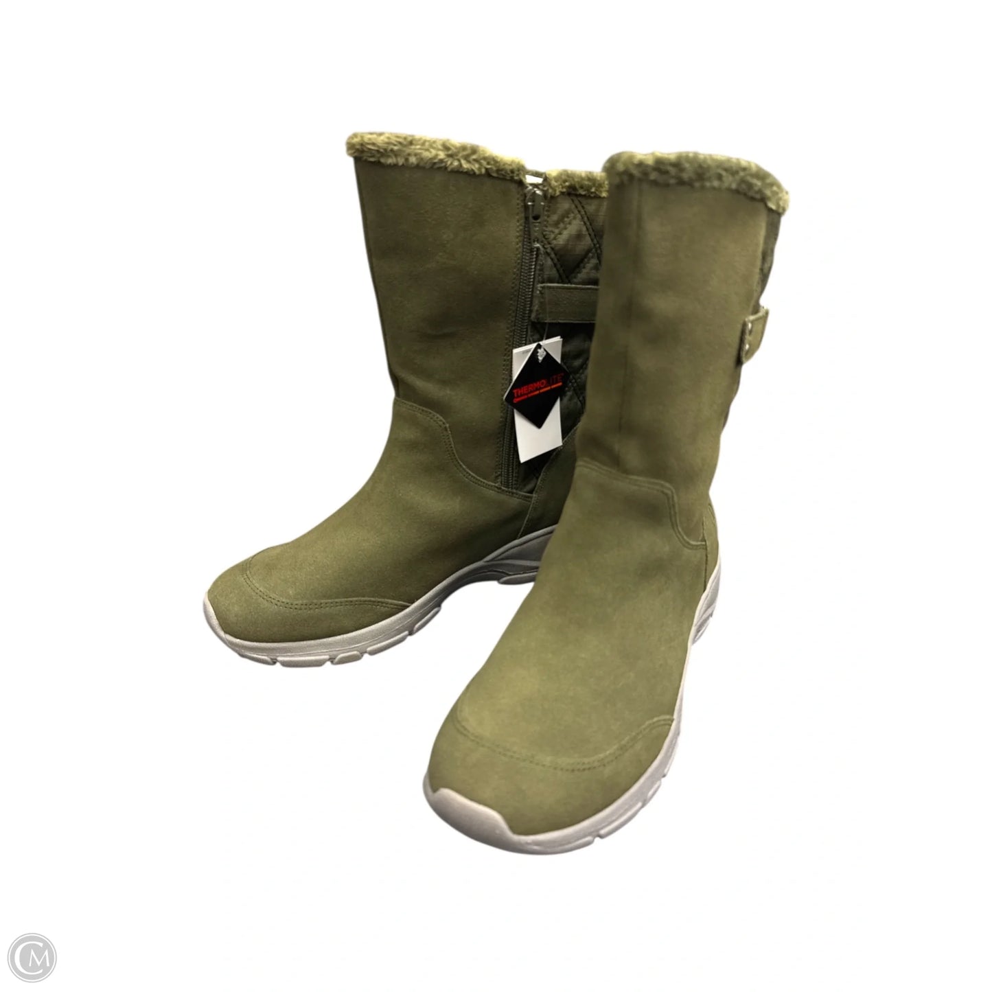 Boots Snow By Lands End In Green, Size: 8