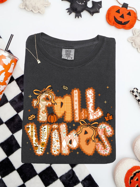 Comfort Colors Plaid Fall Vibes T-Shirt