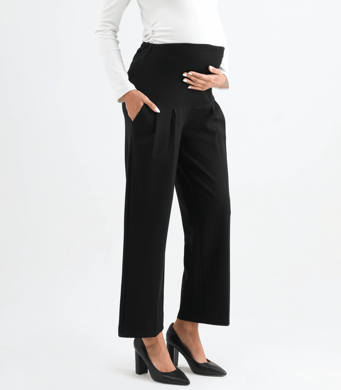 The Wide Leg Maternity Ankle Pant